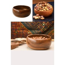 Doğal Ahşap Bambu Çerez Tabağı Seti, 3'lü, Şık ve Organik Tasarım