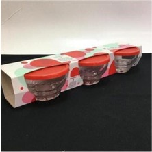 Turuncu 3'lü Kapaklı Kase Seti 105 Mm, Şık ve Kullanışlı Mutfak Ürünleri