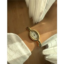 Kelepçe Minimal Çelik Gold Kadın Kol Saati -37