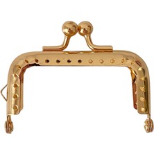 Çanta ve Cüzdan Klipsi Altın Renk Köşeli Model 6,5 cm