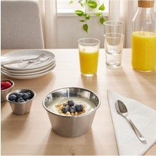 Paslanmaz Çelik 13 cm Metal Servis Kasesi, Çerezlik, 1 Adet