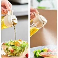 Çift Fonksiyonlu Sprey Yağdanlık 550ML Gri Kapak, Kolay Kullanımlı Zeytinyağ Şişesi