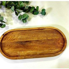 Doğal Ahşap Çok Amaçlı Sunum ve Yağdanlık Standı 27X12 cm Kahverengi