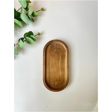 Ahşap Çok Amaçlı Sunum ve Saklama Standı 24X10 cm Kahverengi