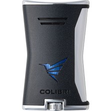 Colibri Tek Torch Pürmüz Siyah-Gümüş Slim Puro Çakmağı