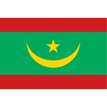 Moritanya Ülke Bayrağı 45X30CM Duvar Tablosu Çerçevesiz Pvc Tablo