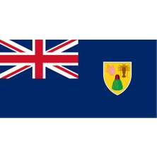 Turks ve Caicos Adaları Ülke Bayrağı 45X22CM Duvar Tablosu Çerçevesiz Pvc Tablo