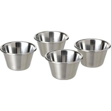 Paslanmaz Çelik, 4'lü Metal Sos ve Çerez Kasesi Seti