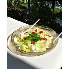 El Yapımı Füme Cam Salata ve Meyve Kasesi, 28 Cm, Şık ve Kullanışlı, 1 Adet