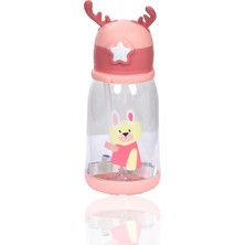 Geyikli Çocuk Matara 600 ml Pembe, Sağlıklı ve Şık Tasarım, Hafif ve Kullanışlı.