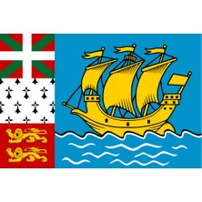 Saint Pierre ve Miquelon Ülke Bayrağı 45X30CM Duvar Tablosu Çerçevesiz Pvc Tablo