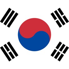 Güney Kore Ülke Bayrağı 45X30CM Duvar Tablosu Çerçevesiz Pvc Tablo
