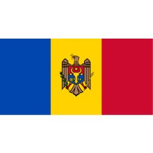 Moldavya Ülke Bayrağı 45X22CM Duvar Tablosu Çerçevesiz Pvc Tablo