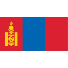 Moğolistan Ülke Bayrağı 45X22CM Duvar Tablosu Çerçevesiz Pvc Tablo