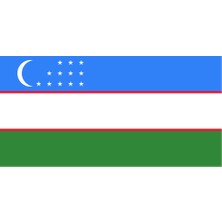 Özbekistan Ülke Bayrağı 45X22CM Duvar Tablosu Çerçevesiz Pvc Tablo