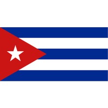 Küba Ülke Bayrağı 45X22CM Duvar Tablosu Çerçevesiz Pvc Tablo