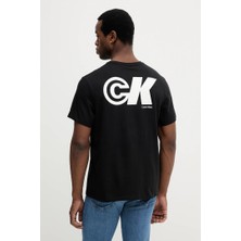 Ck LV04RC835G Ss 20S Ck Sport Logo Graphıc Tee Erkek Tshirt