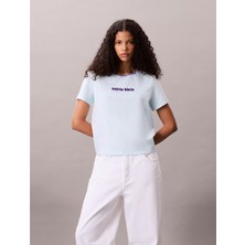 Ck LV047C821G Ss Retro Logo Graphıc Tee Kadın Tshirt