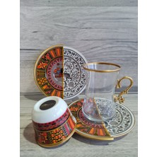 River World 18 Parça 6 Kişilik Çay ve Türk Kahvesi Fincanı Takımı Wns Serisi