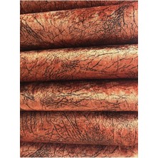 Kiremit Damar Desenli Kaymaz Taban Kadife Çekyat Örtüsü, Süngerli ve Renkli