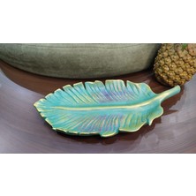 Tropikal Yaprak Tabak ( Polyester 43 Cm- 19 cm )