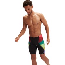 Speedo Placement Digital V-Cut Jam-Mer Erkek Yüzücü Mayosu Siyah-Renkli
