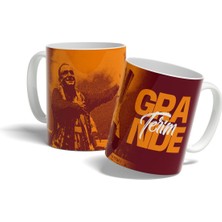 Sarı Kırmızı Tasarımlı Büyük Kahve Kupası, Hediye Için Mükemmel Bardak