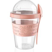 Çok Renkli Pembe Meyve ve Yoğurt Kabı, Pratik ve Şık Tasarım