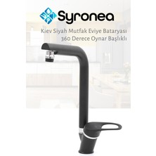 Kiev Siyah Mutfak Eviye Bataryası Oynar Perlatörlü