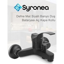 Defne Mat Siyah Banyo Duş Bataryası Lüx Banyo Lavabo Musluk