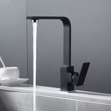 Yüksek Gövde Mutfak Bataryası Sıcak Soğuk Çift Su Girişli Kare Mutfak Bataryası