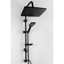 Siyah Dolina Robot Yağmurlama Tepe Duş Seti 2 Fonksiyonlu Yeni Nesil Duş Başlığı Seti