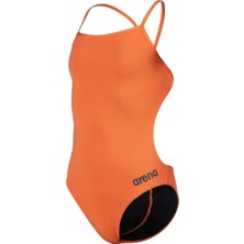 Arena Team Swimsuit Challenge Solid Kız Çocuk Mayosu Turuncu