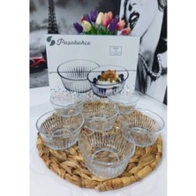 Frezya Desenli 6'lı Cam Kase Çerezlik Takımı, 175 Cc, Şık ve Kullanışlı Set