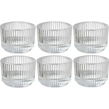 6'lı Mini Saydam Cam Reçellik Seti, 3.5 cm Yükseklik ve 5 cm Çap