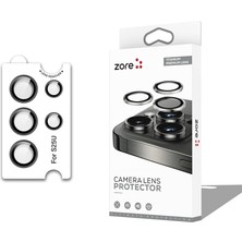 Galaxy ile Uyumlu S25 Ultra Cl-12 Premium Safir Parmak Izi Bırakmayan Anti-Reflective Kamera Lens Koruyucu Siyah