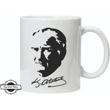 Atatürk Temalı Beyaz Kupa Bardak - Şık ve Anlamlı Hediye Seçeneği