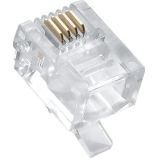 Mykablo 6P/4C RJ11 Telefon Plug - 100 Adet