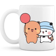 Kırmızı Balon Tasarımlı Porselen Kahve Bardağı, Tekli, Şık ve Özel Baskı