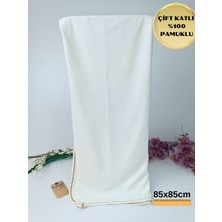 Ekru Bebek Battaniyesi %100 Pamuklu, Çok Amaçlı, Taraflı, 85X85, Hediye Için Uygun