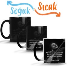 Renkli Sözlü Porselen Kupa Bardak, Sihirli Tasarım, Şık ve Kaliteli Takım