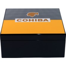 Cohiba Sarı-Siyah Nokta Desenli Sedir Humidor Puro Kutusu