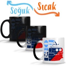 Renkli Sihirli Porselen Kupa Bardak, E30 M3 Motor Teması