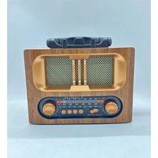 Nostaljik Radyo Müzik Kutusu, Bluetooth, Usb, Sd Kart, Aux ile Çok Fonksiyonlu