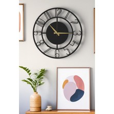 Lupokraft Dekoratif Zaurak Ahşap Duvar Saati 48 cm Modern Tasarım ve Minimalist Şekil ile Şık Görünüm