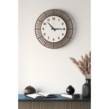 Kopya - Dekoratif Yeni Modern Avior Ahşap Duvar Saati 48CM