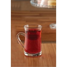 Turuncu Kulplu 150 cc Büyük Çay Bardağı 6'lı Paket