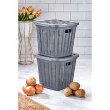 Iki Parçalı Çok Amaçlı Sepet Seti, Düzenleyici ve Saklama Kutuları