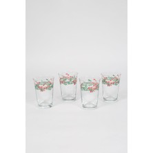 Renkli 4'lü Su Bardağı Seti, 290 Cc, Şık ve Dayanıklı, Yılbaşı Temalı