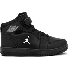 Cool 25C.HAYKAT Siyah Bilekli Cırtlı Ortopedik Sneaker Erkek Çocuk Spor Ayakkabı